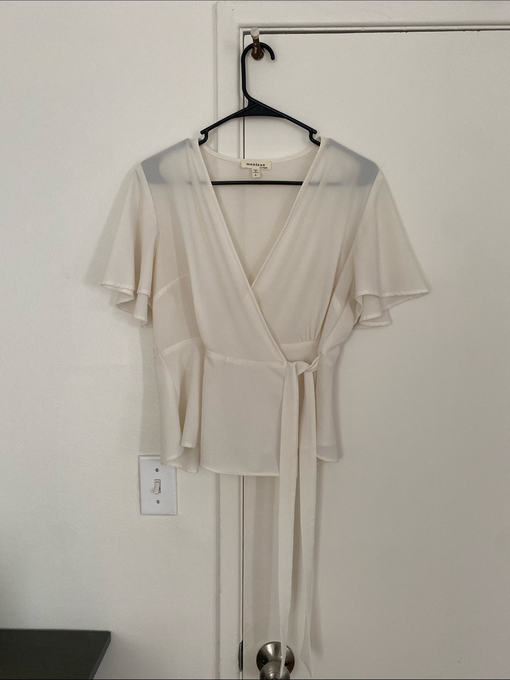 Wrap Top with Flutter Sleeves